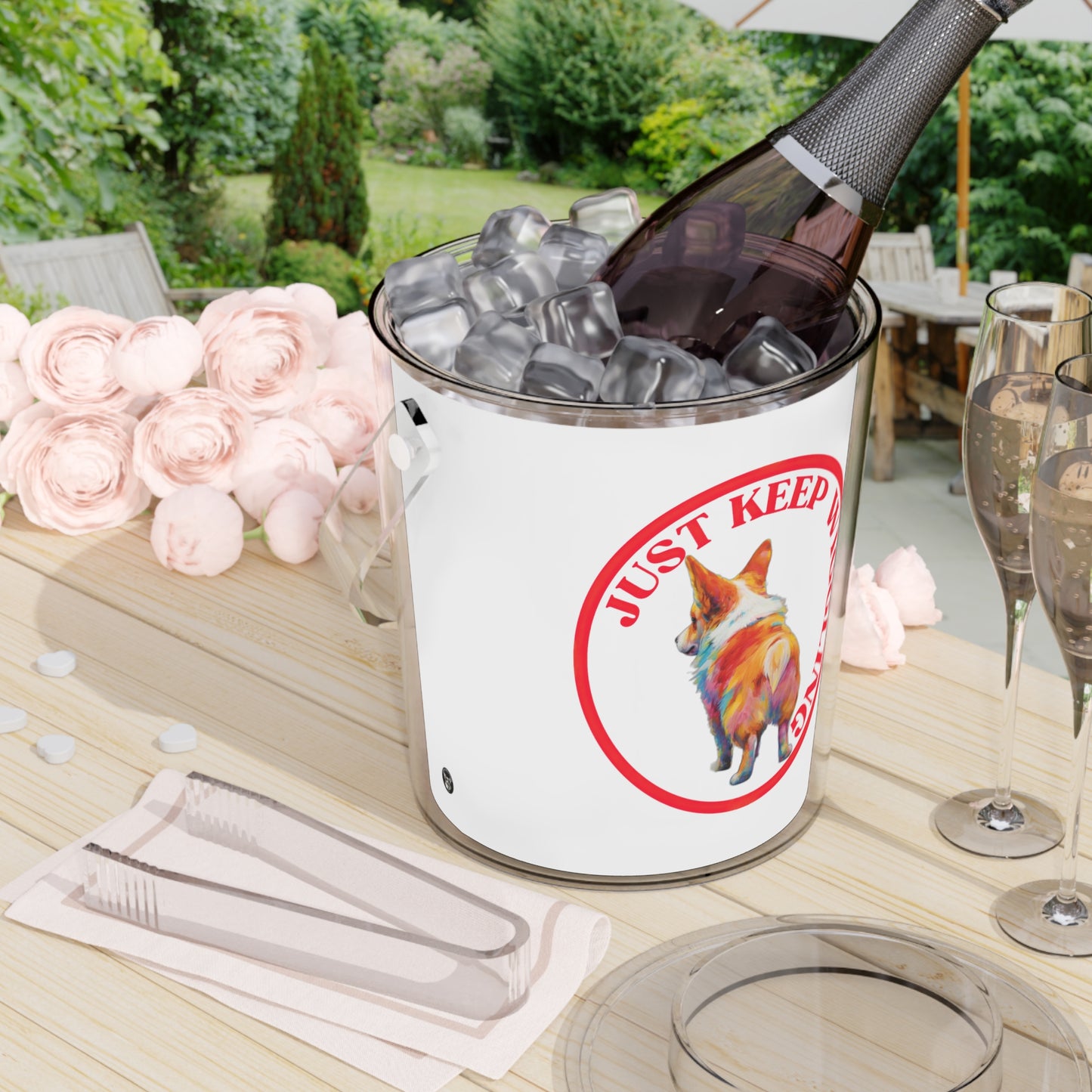 Just Keep Wiggling - Ice Bucket with Tongs