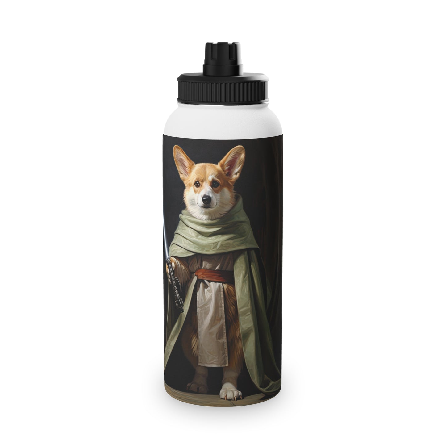 Jedi Corgi - Water Bottle with Sport Lid