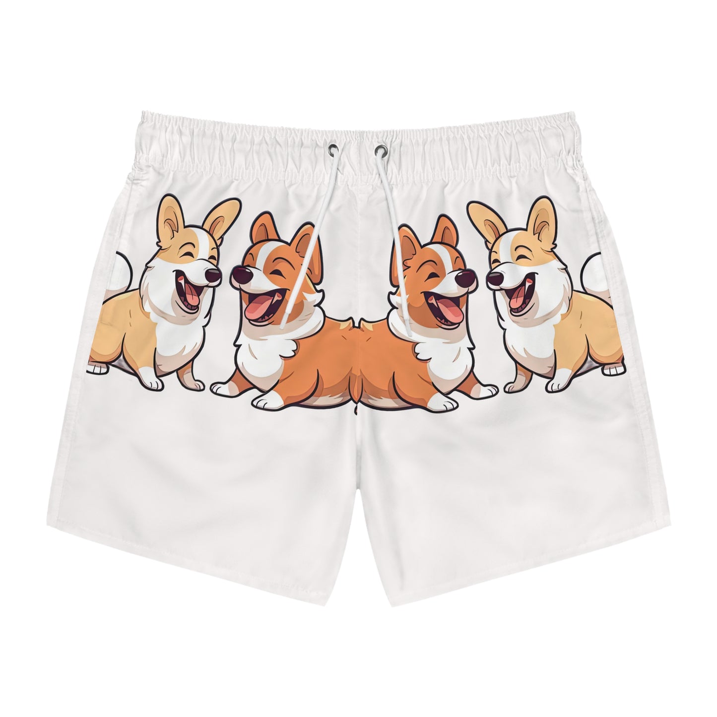 Corgi Couple Swim Trunks