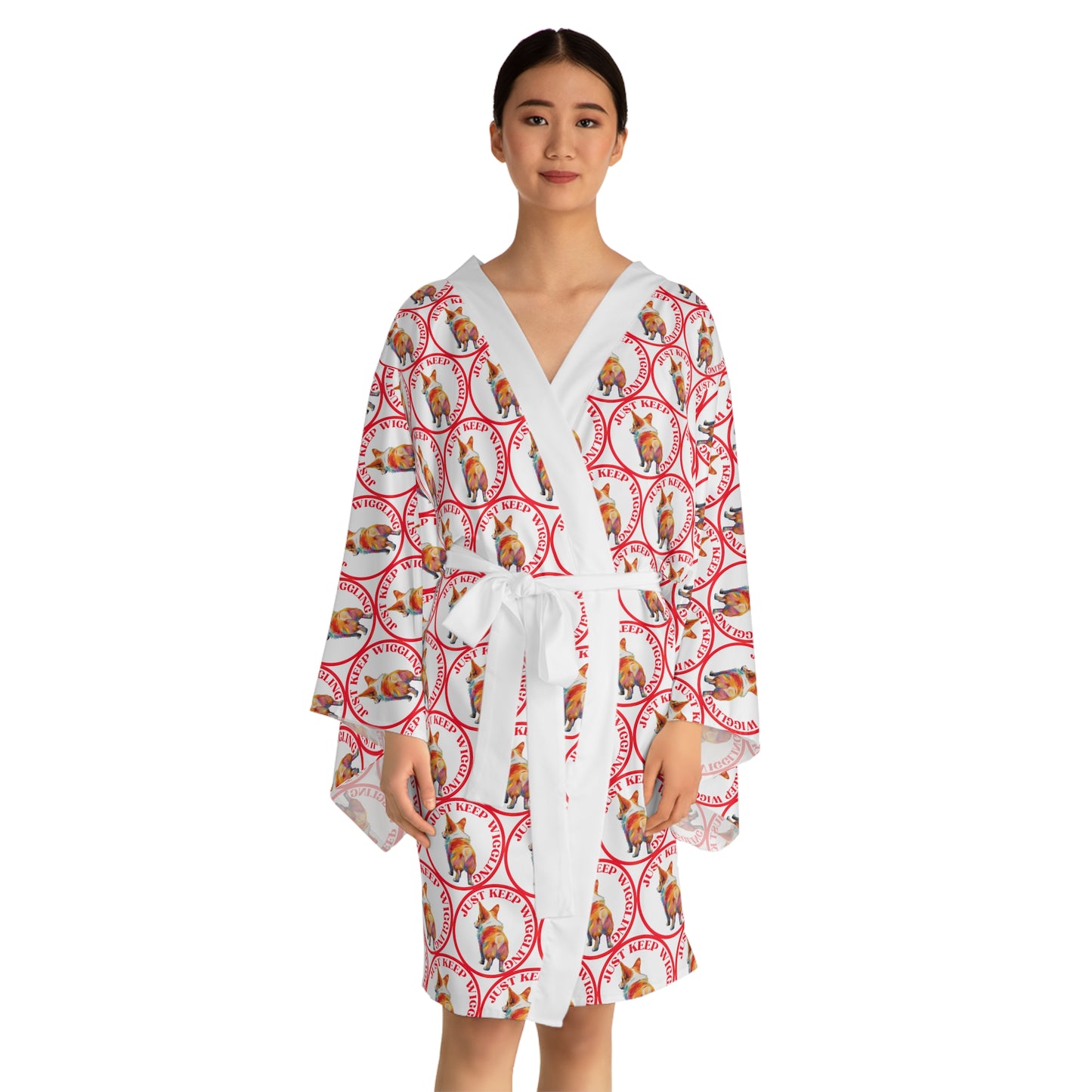 Just Keep Wiggling - Kimono Robe