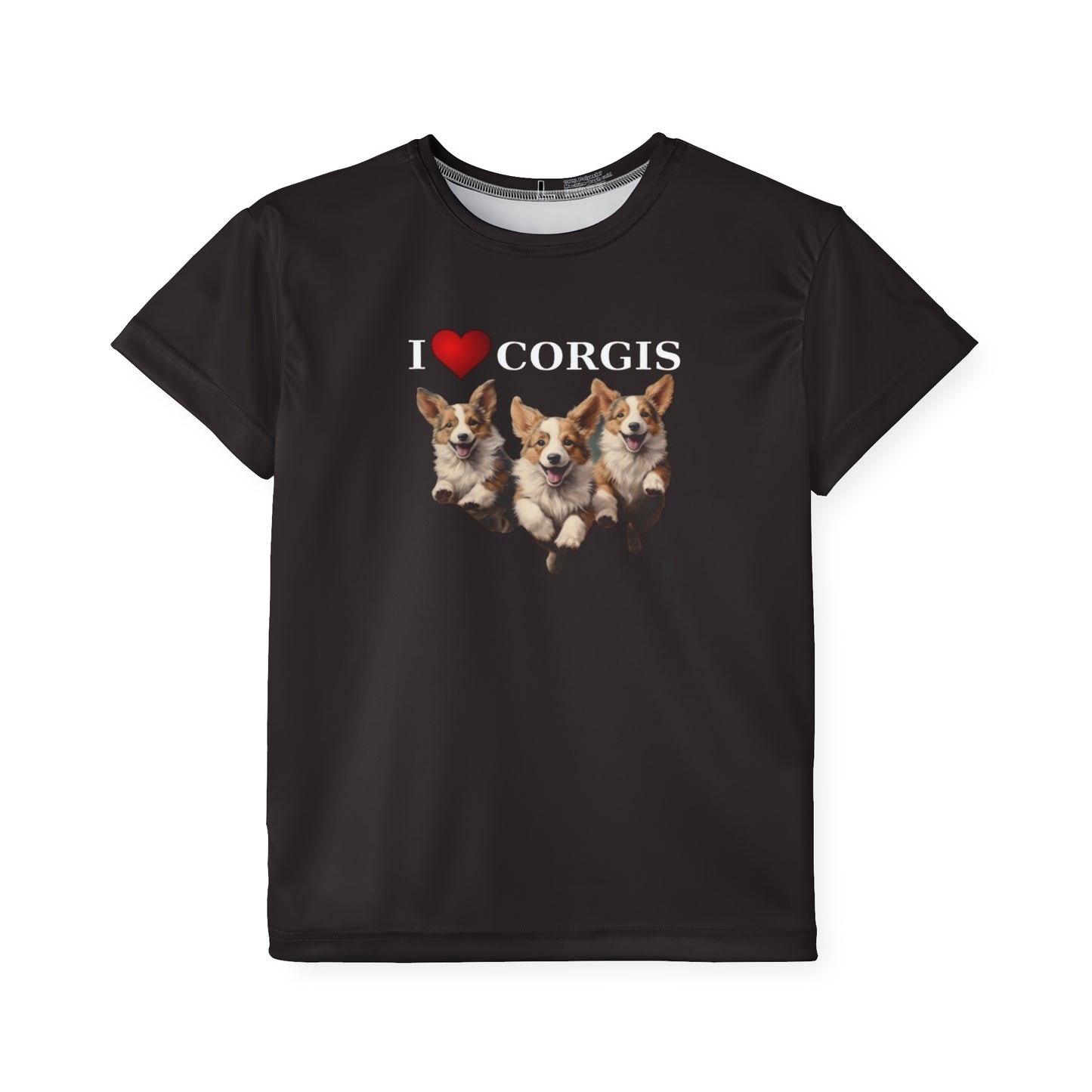 I Heart Corgis Kid's Sports Tee