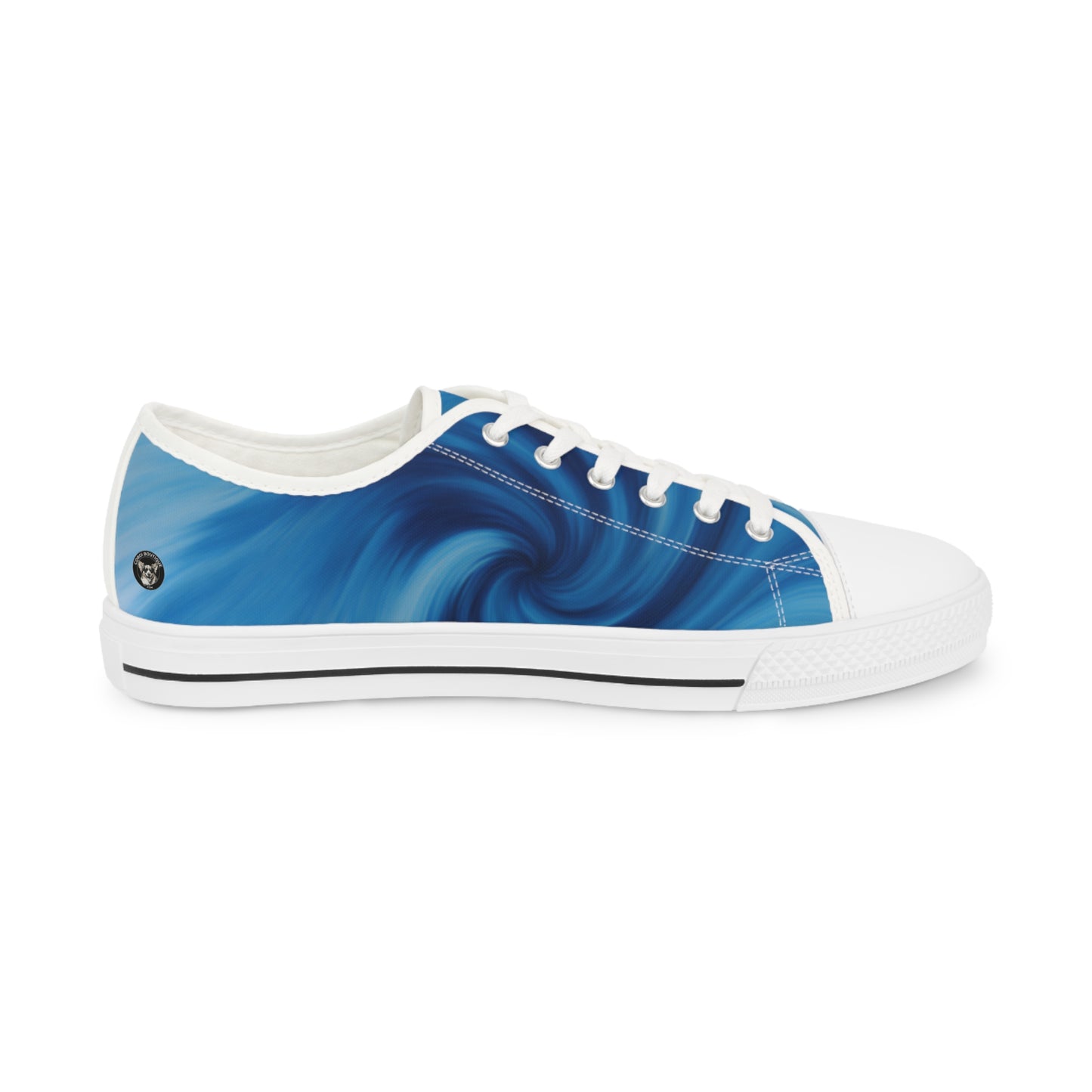 Best Mates Men's Corgi Cartoon Casual Canvas Carolina Blue Low Top Sneakers
