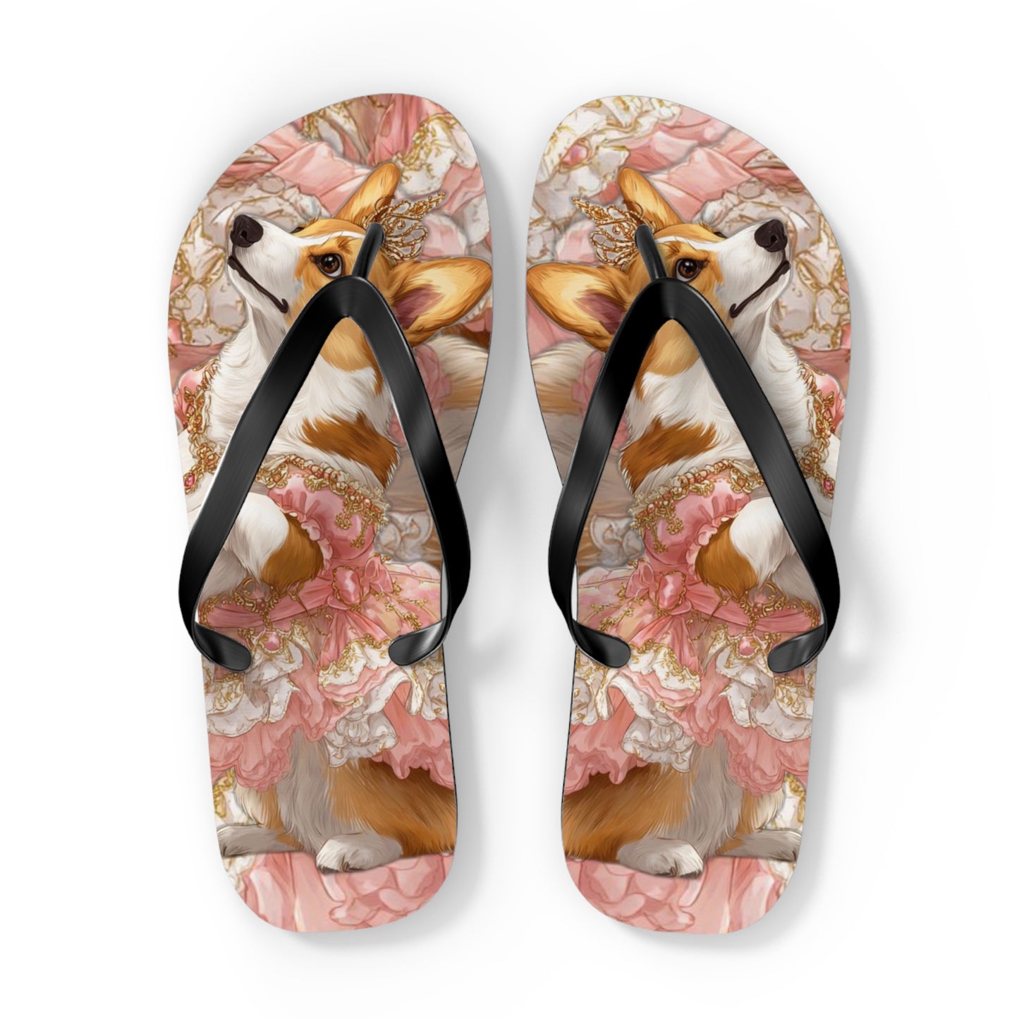 Princess Corgi Flip-Flops