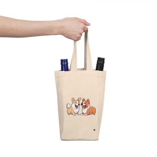 Corgi Couple - Double Wine Bottle Tote Bag