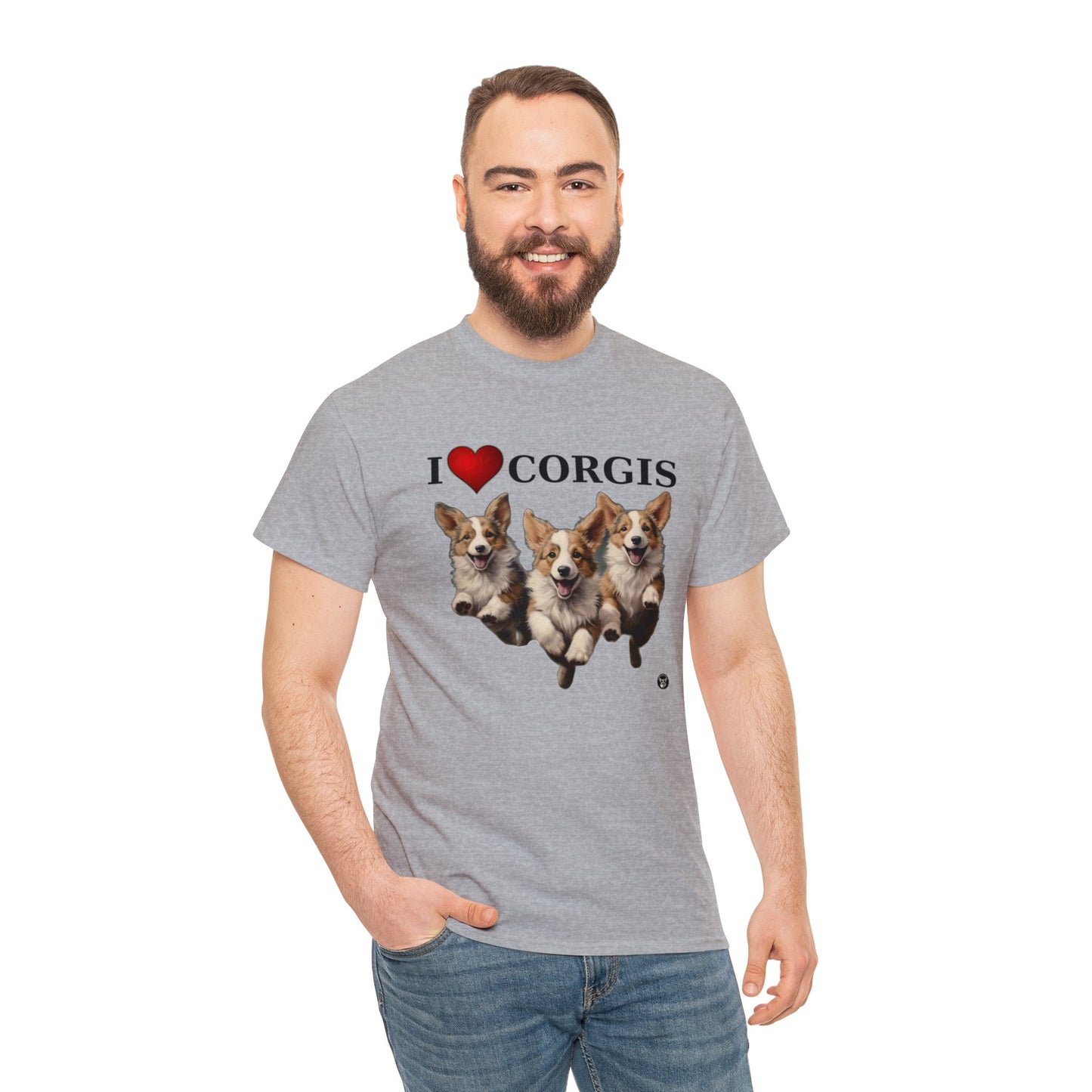 I Heart Corgis - Unisex Heavy Cotton Tee