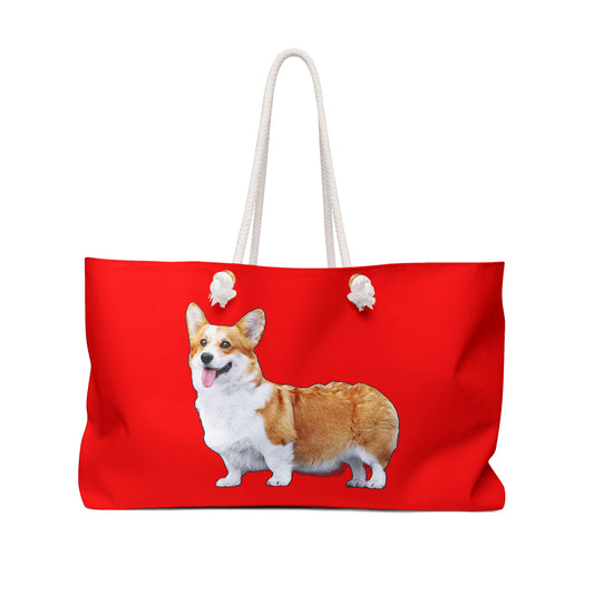 Best In Show Weekender Beach Bag – Cute Corgi Red Travel Tote