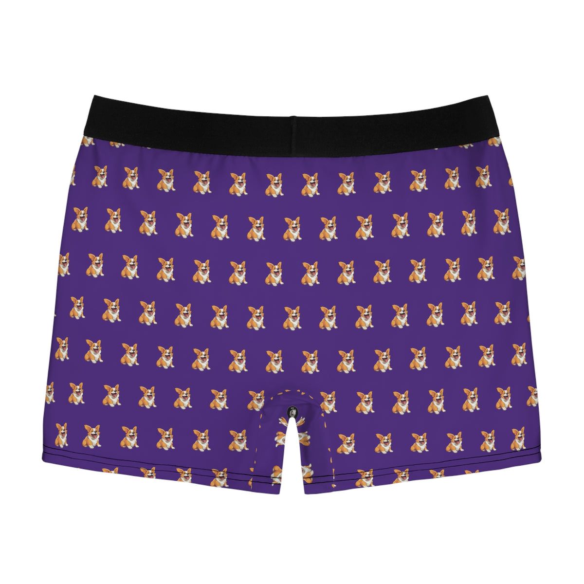 Jolly Jiggling Animated Corgi Men's Purple Boxer Briefs!