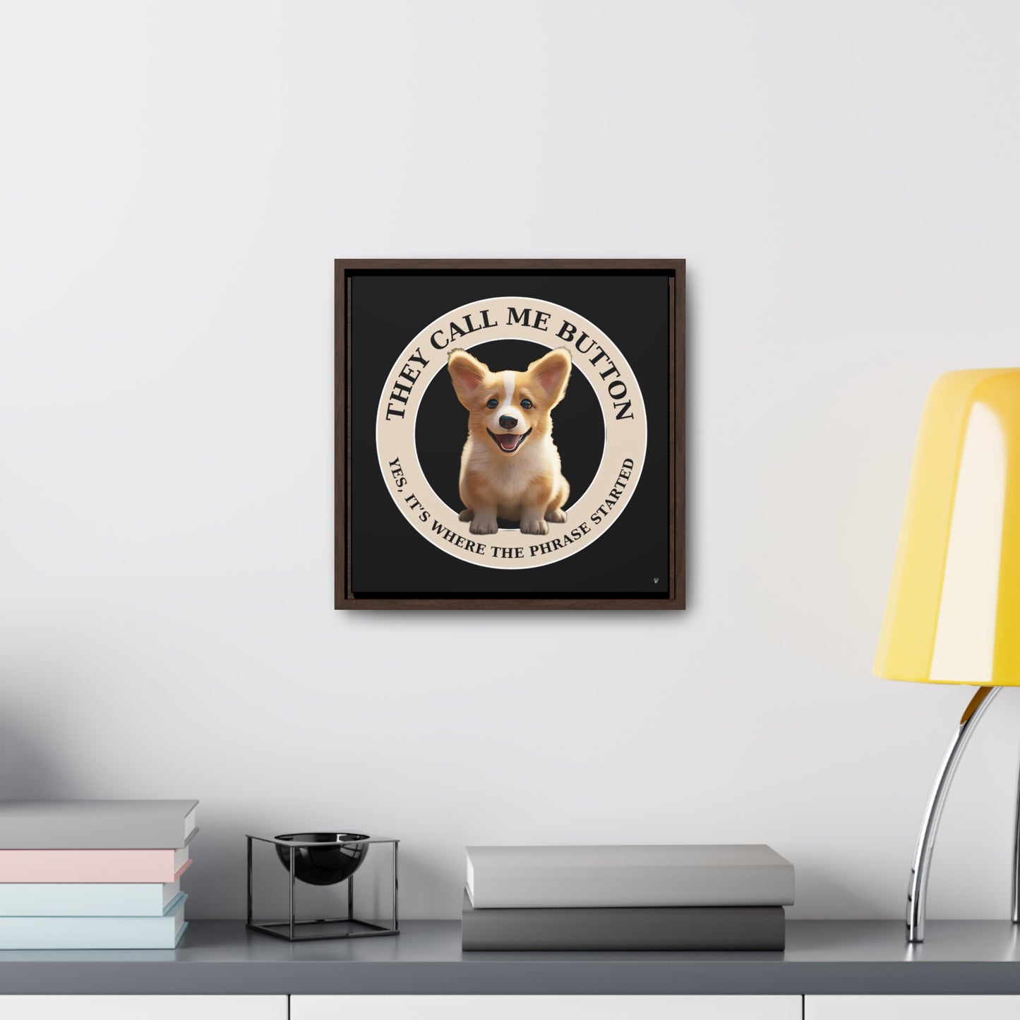 Cute as a Button - Framed on Canvas