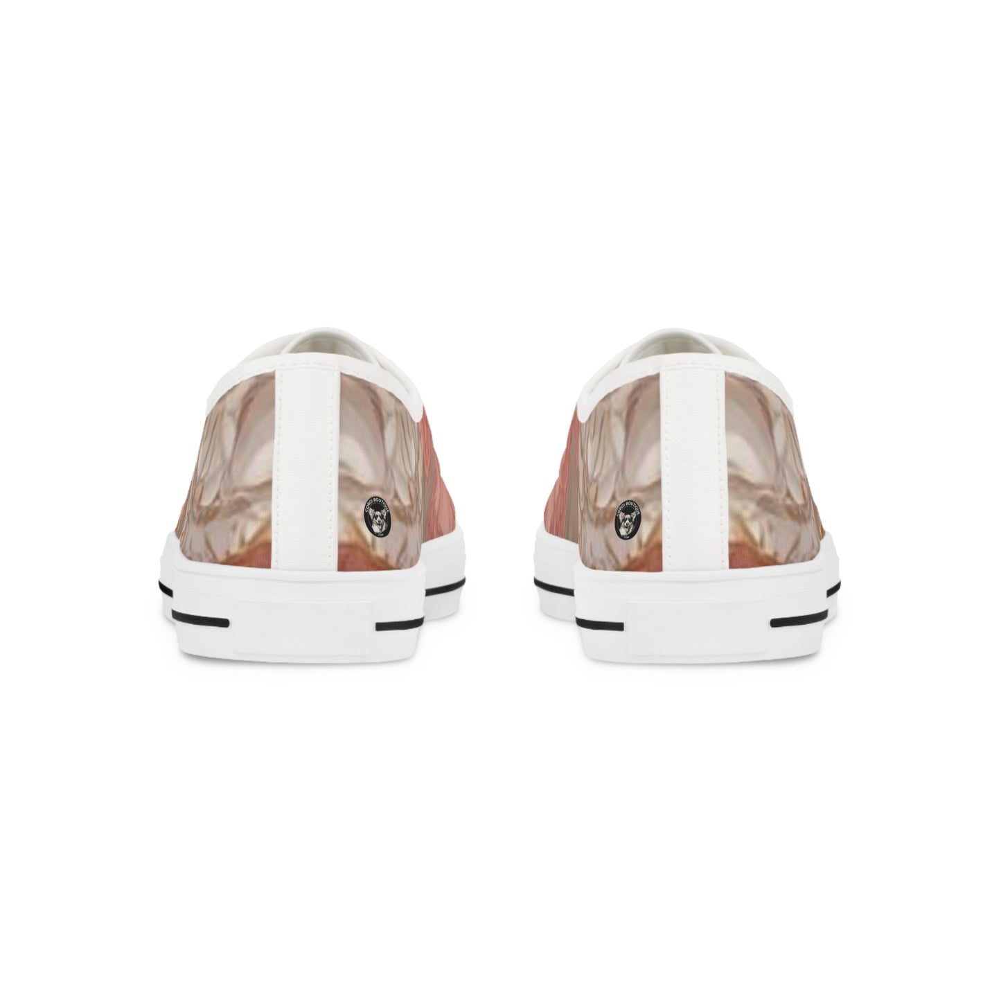 Princess Corgi Pink Rose Floral Men's Low-Top Casual Canvas Sneakers