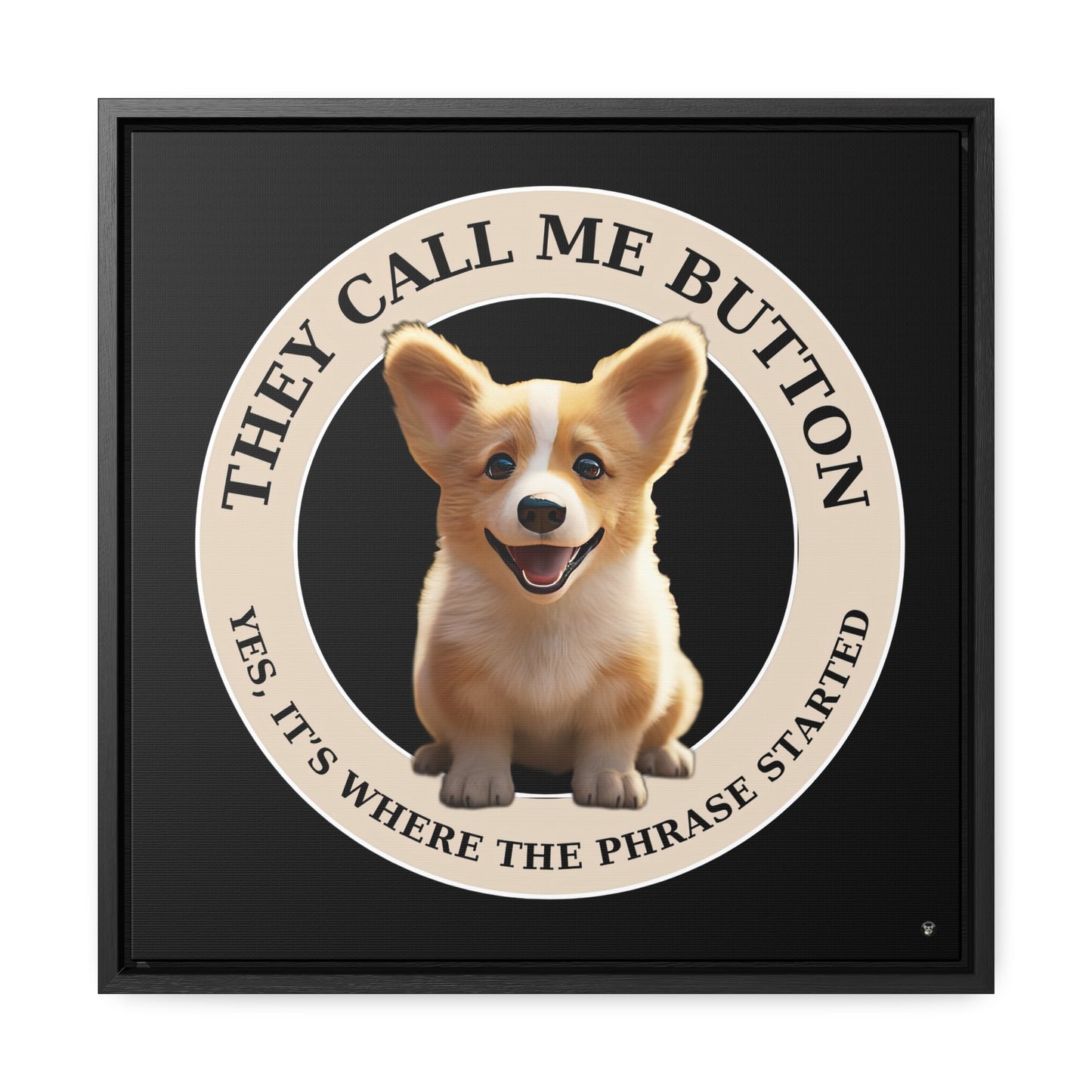Cute as a Button - Framed on Canvas