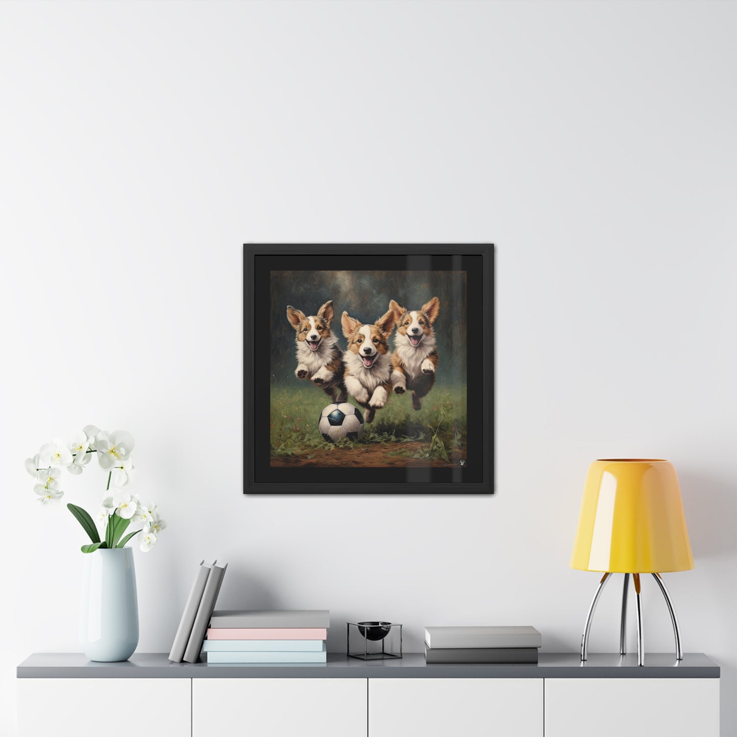 Impression encadrée Corgi Pitch