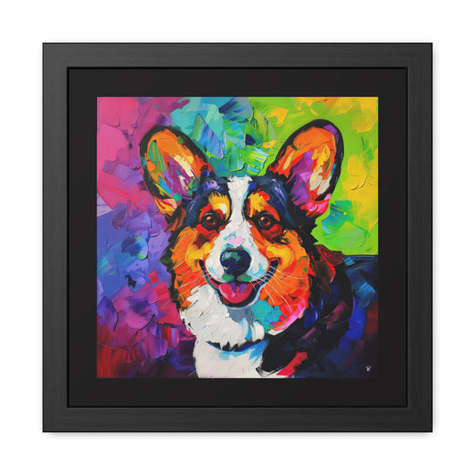 Color Me Corgi Framed Print