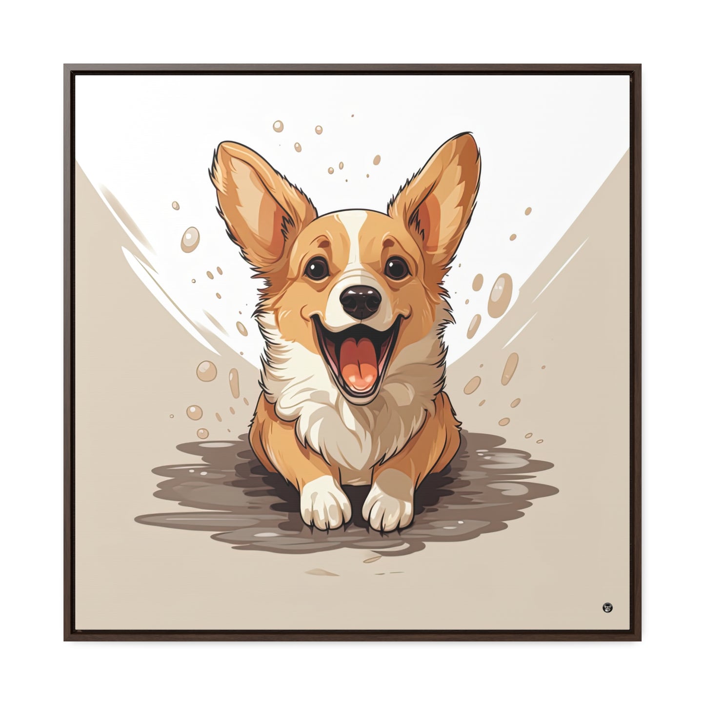 Corgi Cuteness - Framed on Canvas