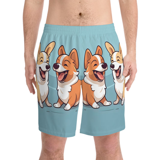 Corgi Couple Board Shorts