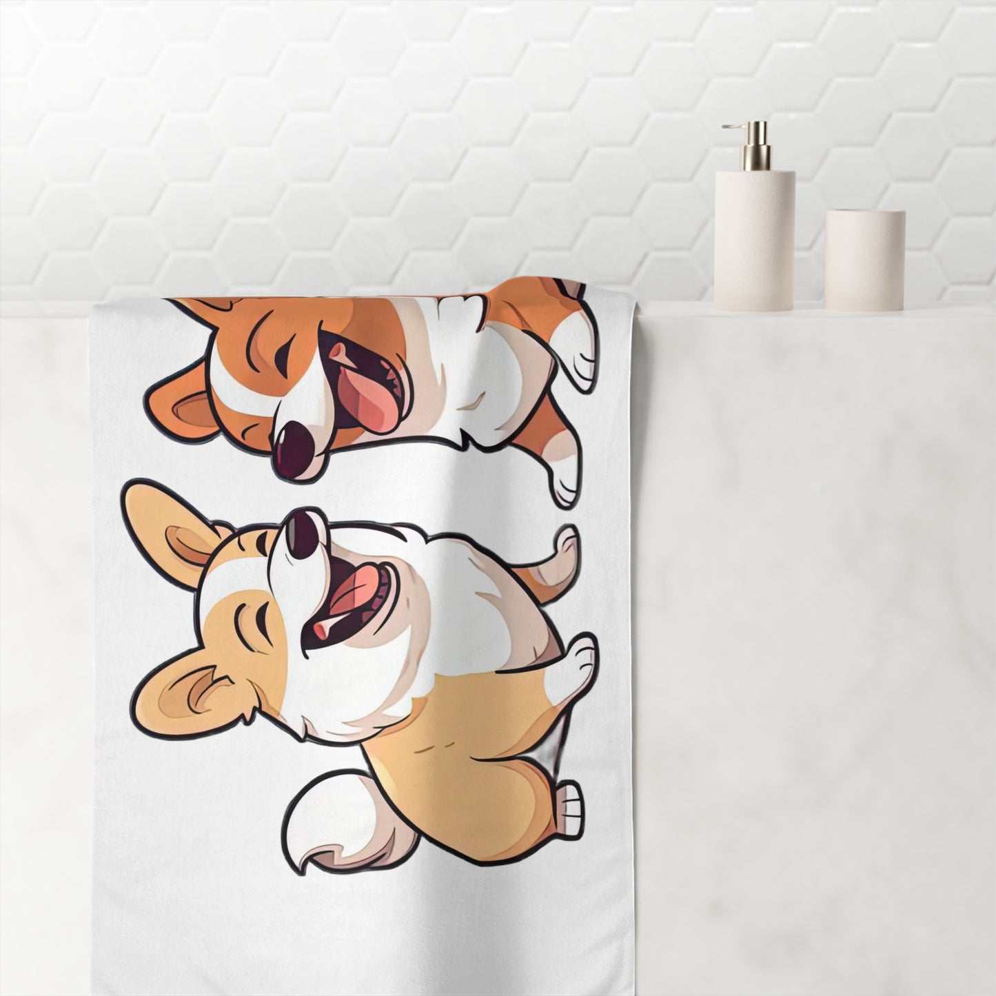 Corgi Couple - Bath Towel