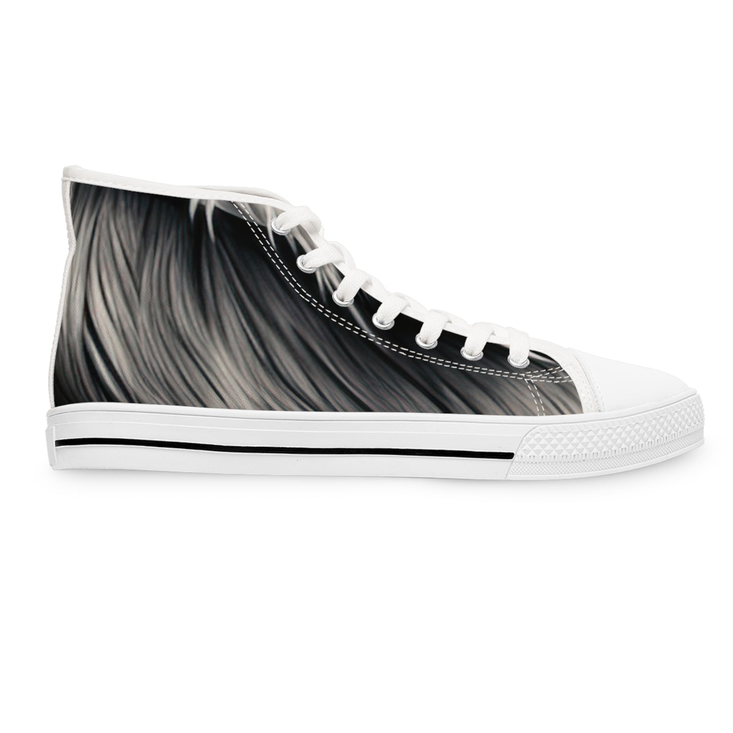 Corgi Cool Portrait in Shades Women's High Top Casual Black & White Canvas Sneakers