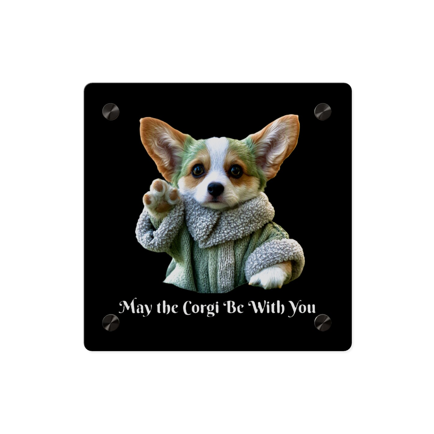 May the Corgi Be With You on Acrylic