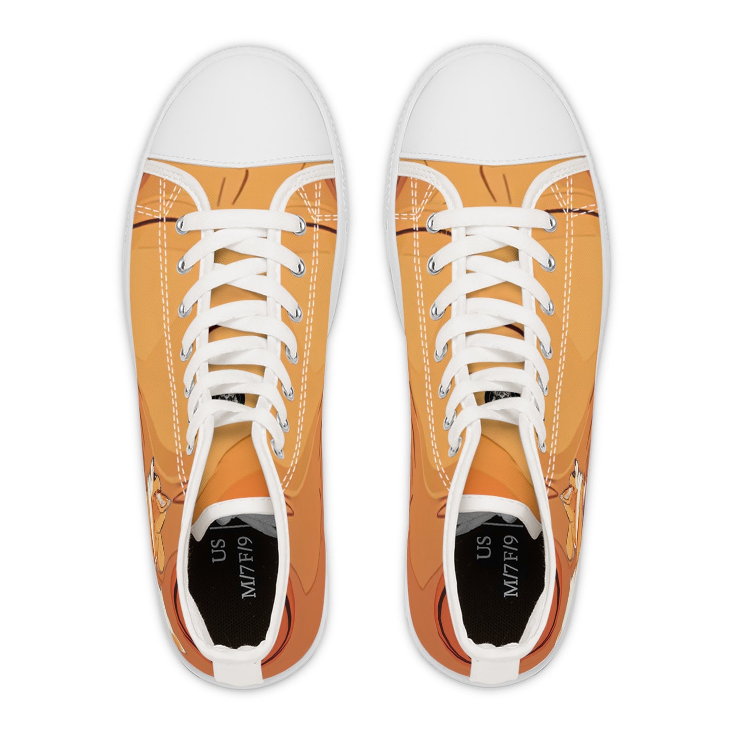Cutie Patootie Corgi Autumn Orange Women's High Top Casual Canvas Sneakers