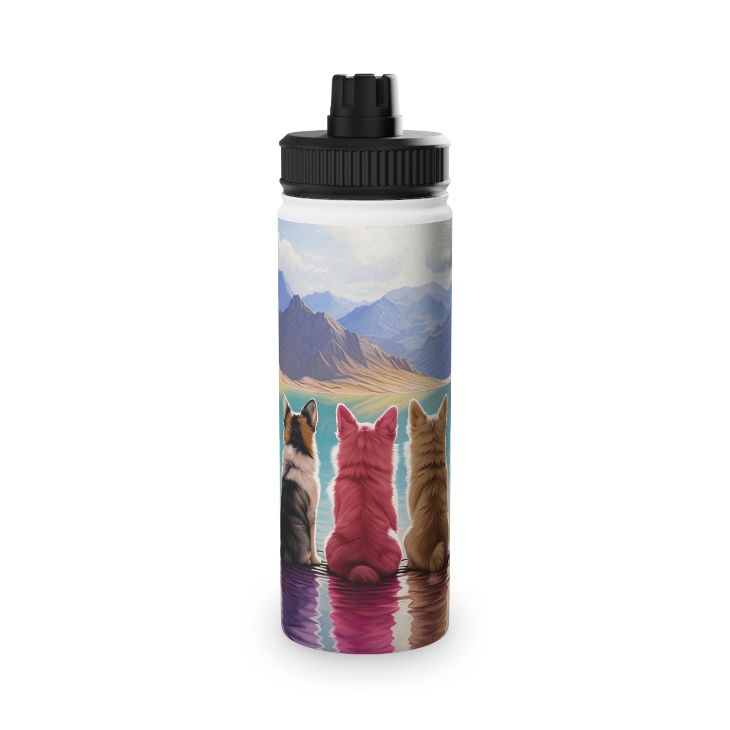 Corgi Lake - Water Bottle with Sport Lid