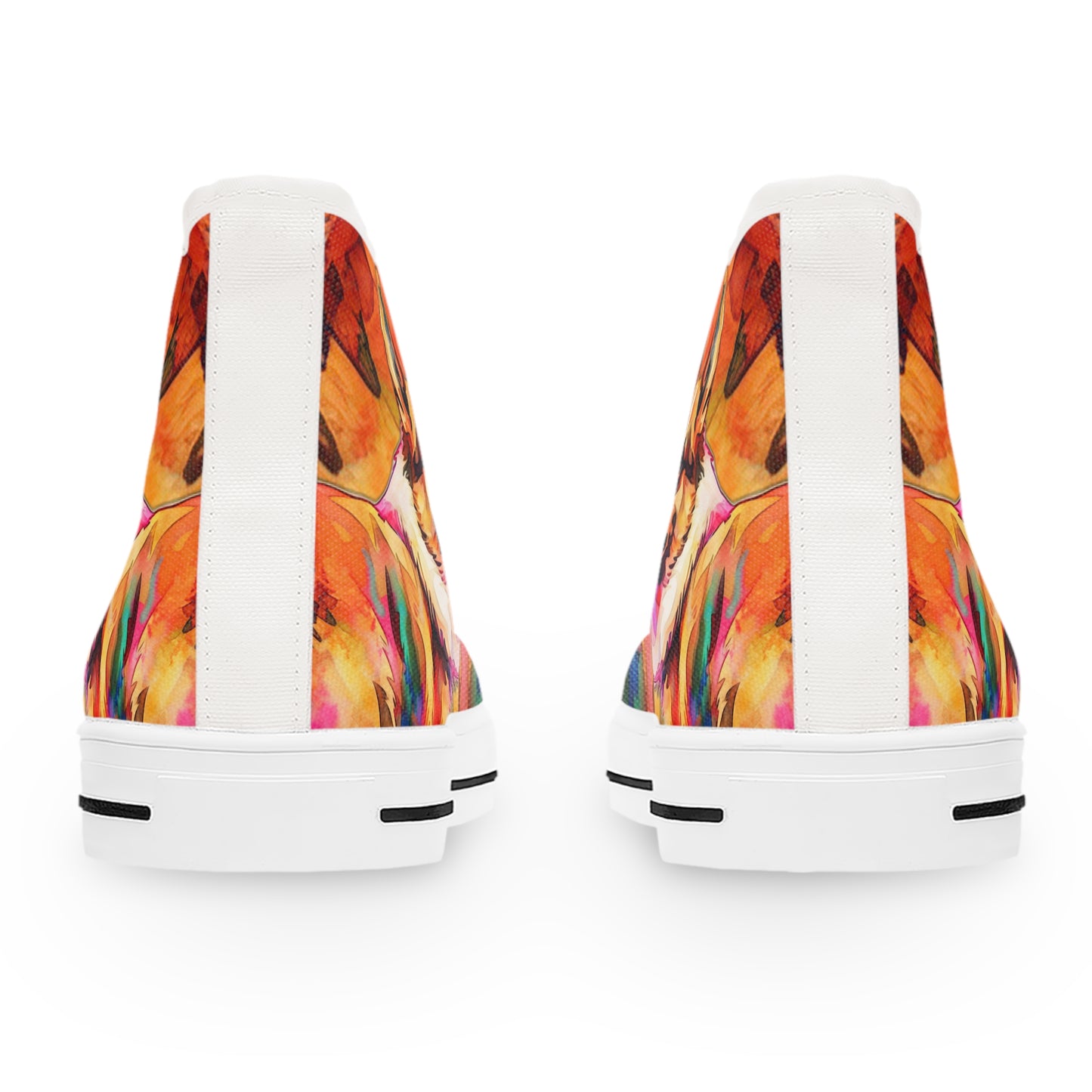 Corgi Pop Art Paint Splash High Top Casual Colorful Canvas Sneakers