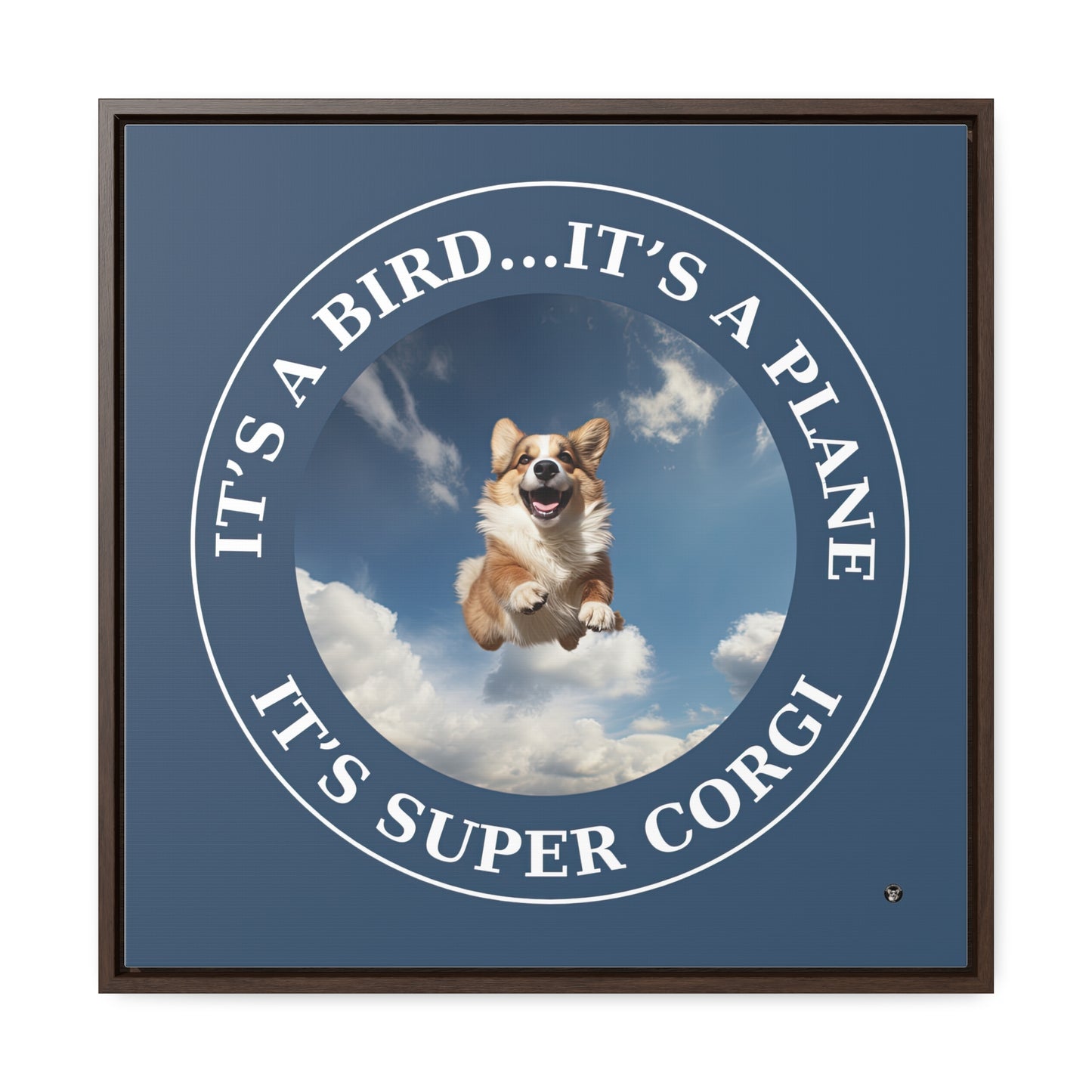 Super Corgi - Framed on Canvas
