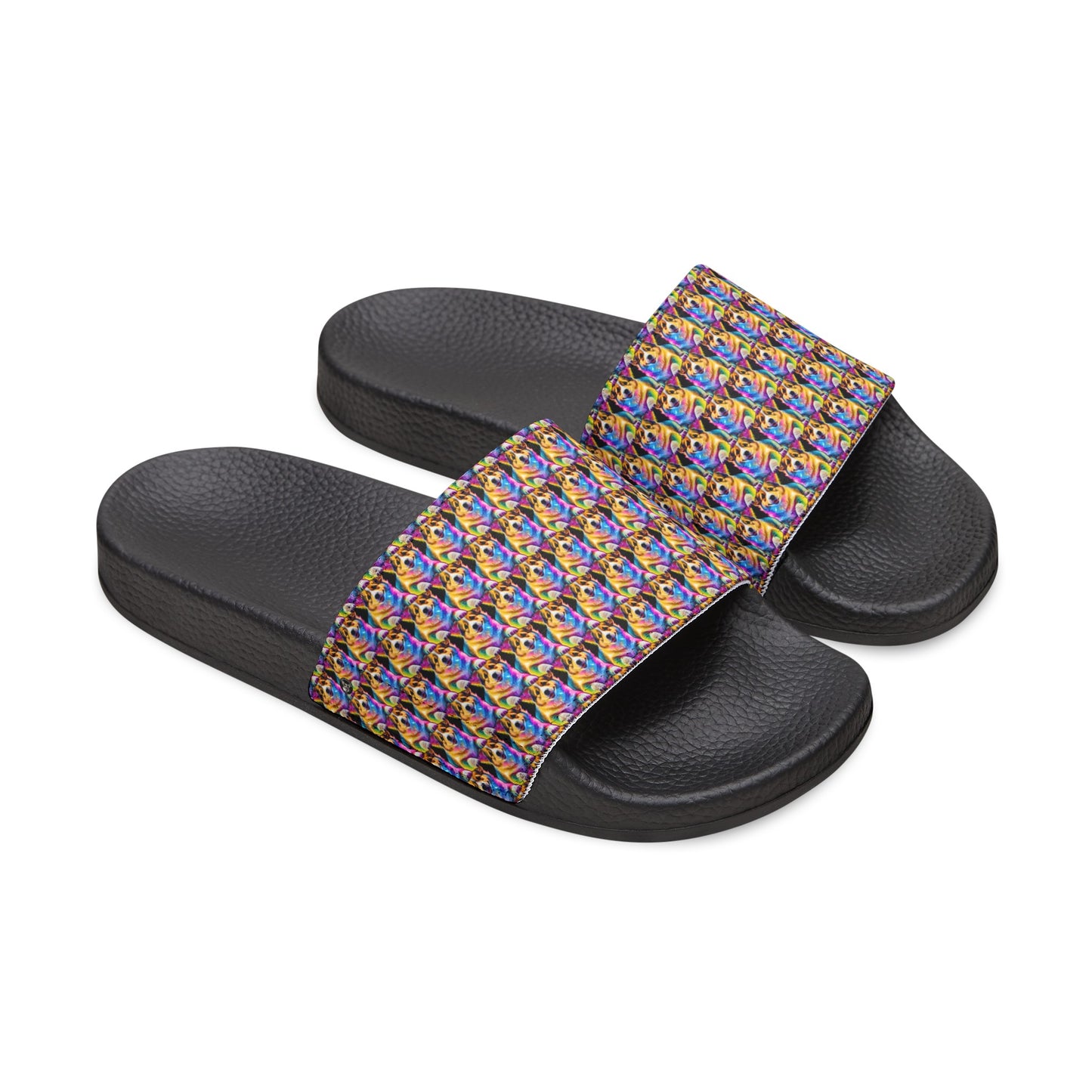 Colorful Corgi Mosaic - Women's Slide Sandals