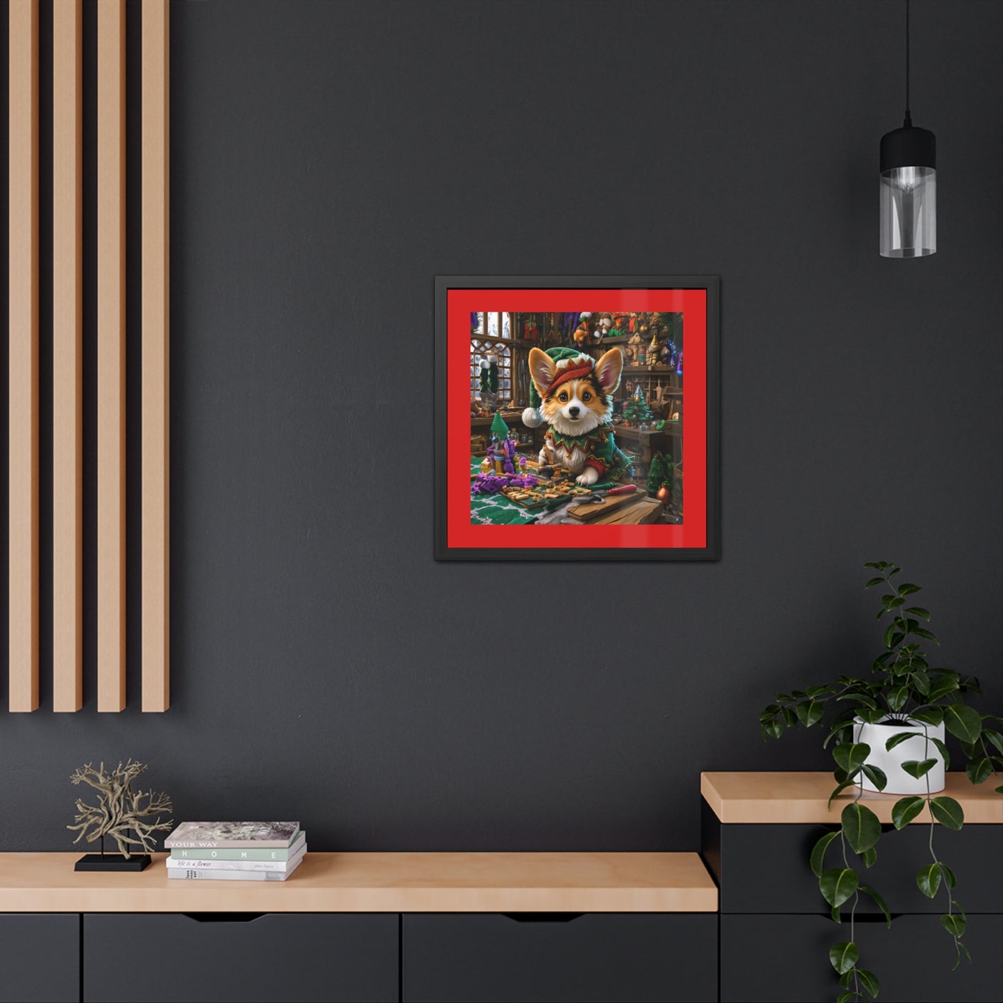 Santa's Little Helper Framed Print