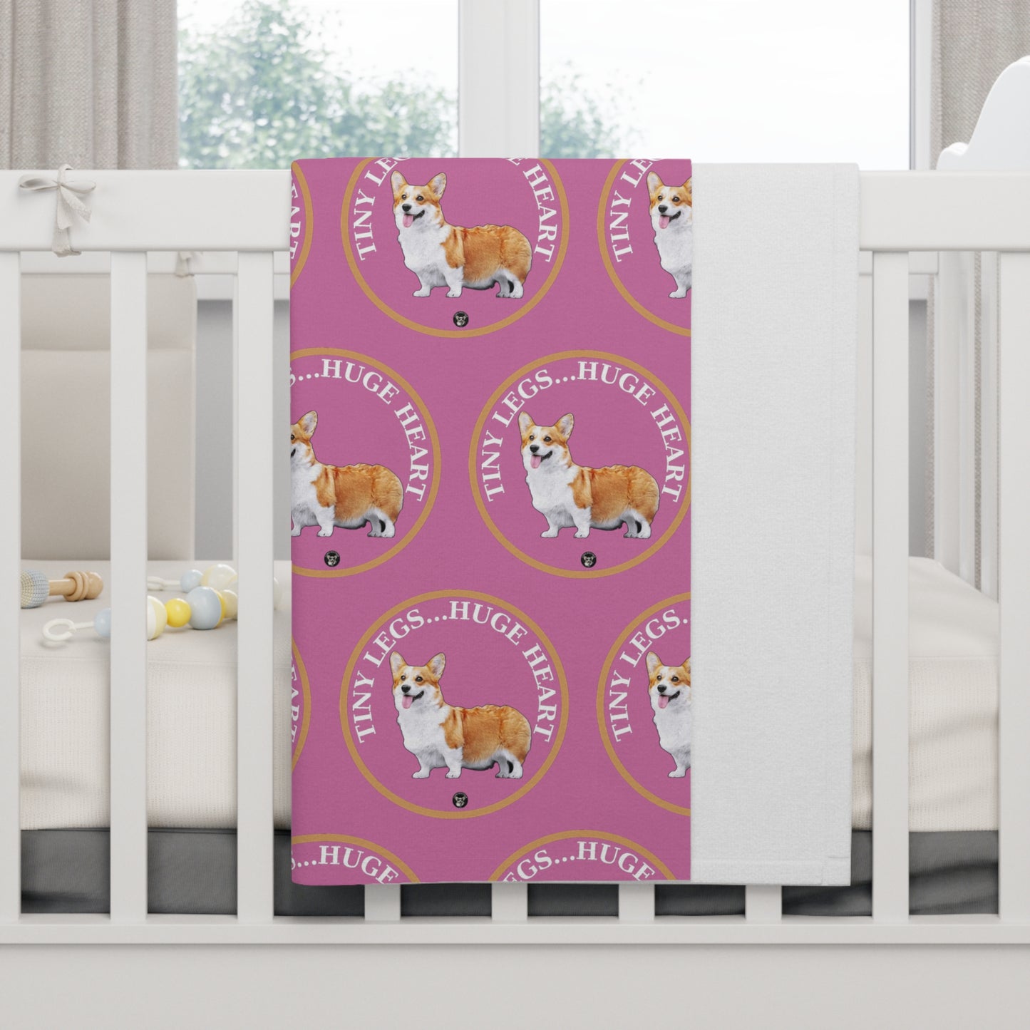 Tiny Legs...Huge Heart Mosaic - Baby Blanket