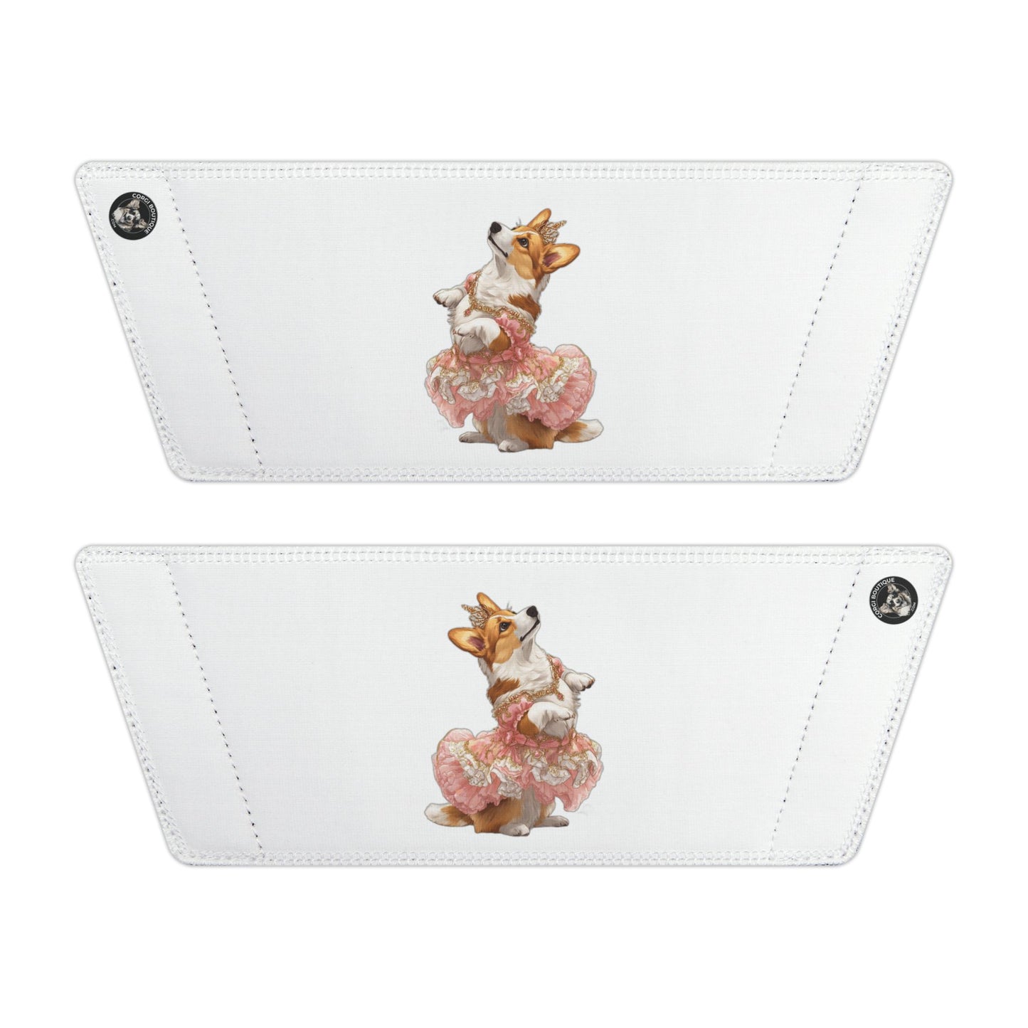Princess Corgi White & Rose Men's Slide Sandals - Casual Pool & Beach Slides