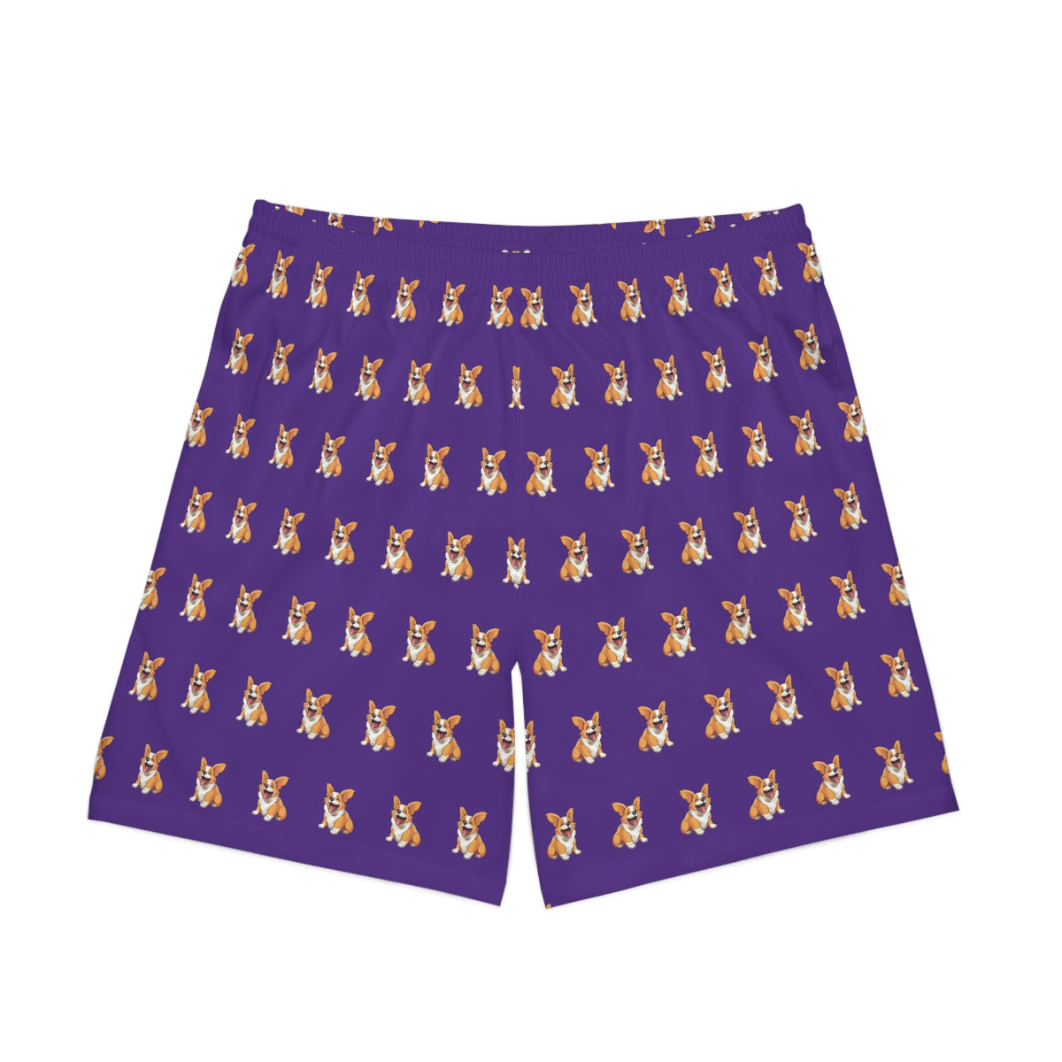 Jolly Jiggling Animated Corgi - Purple Board Shorts