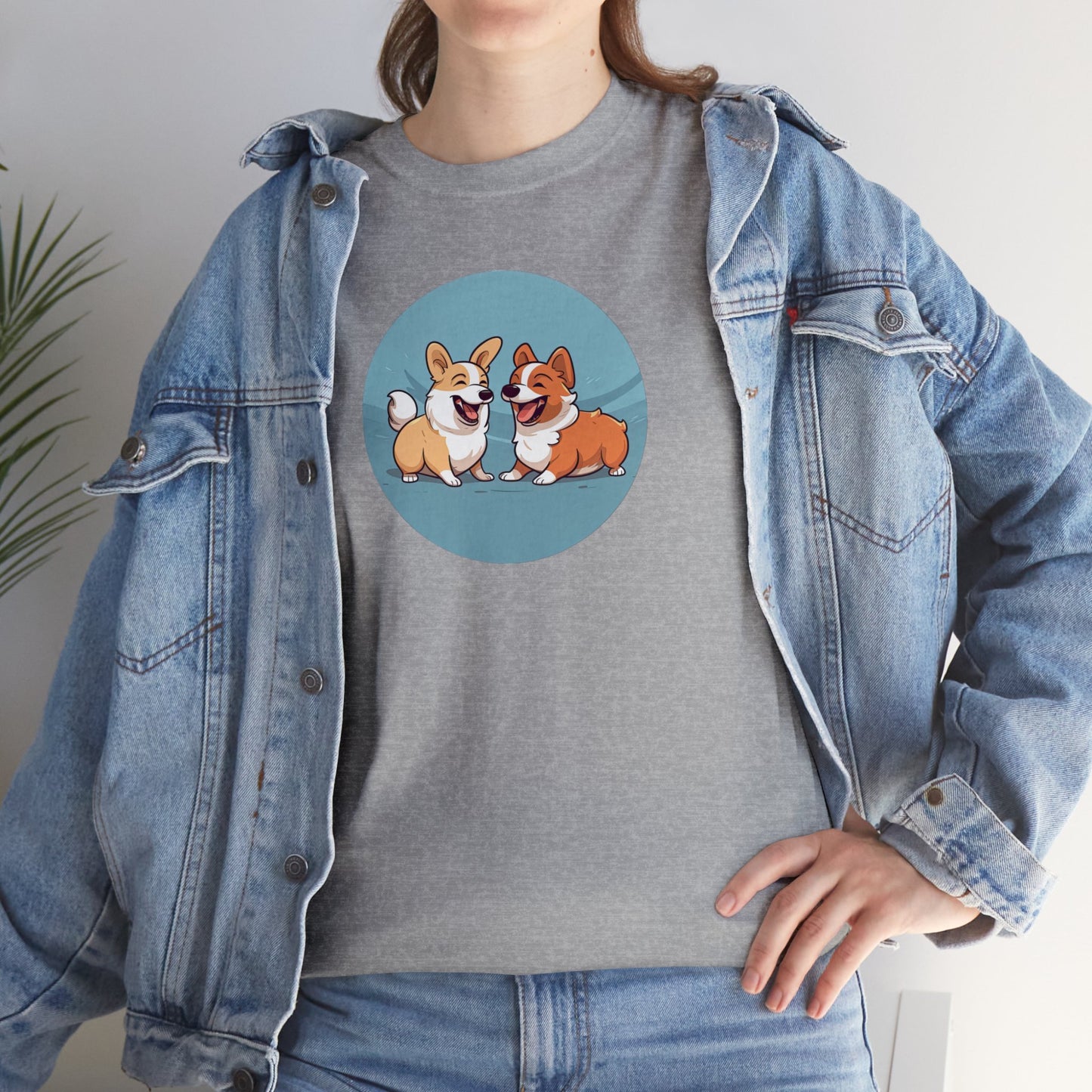 Corgi Couple - Unisex Heavy Cotton Tee