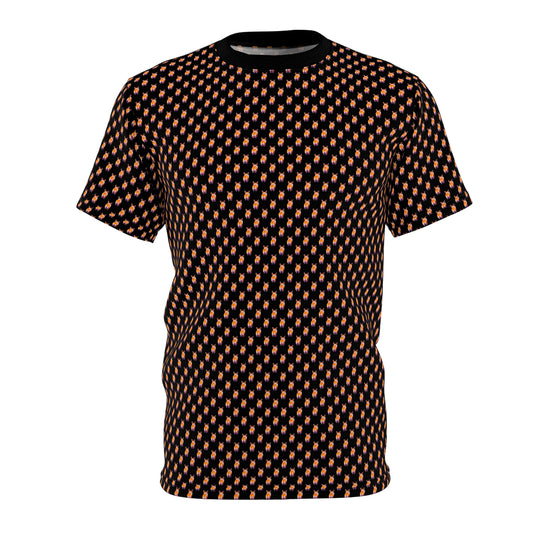 A Whole Lotta Tush Unisex Bold Designer Tee - Tiny Corgi Butt Motif Beyond Belief on Phantom Black