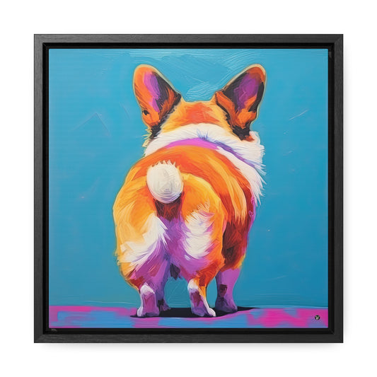 Corgi Butt - Framed on Canvas