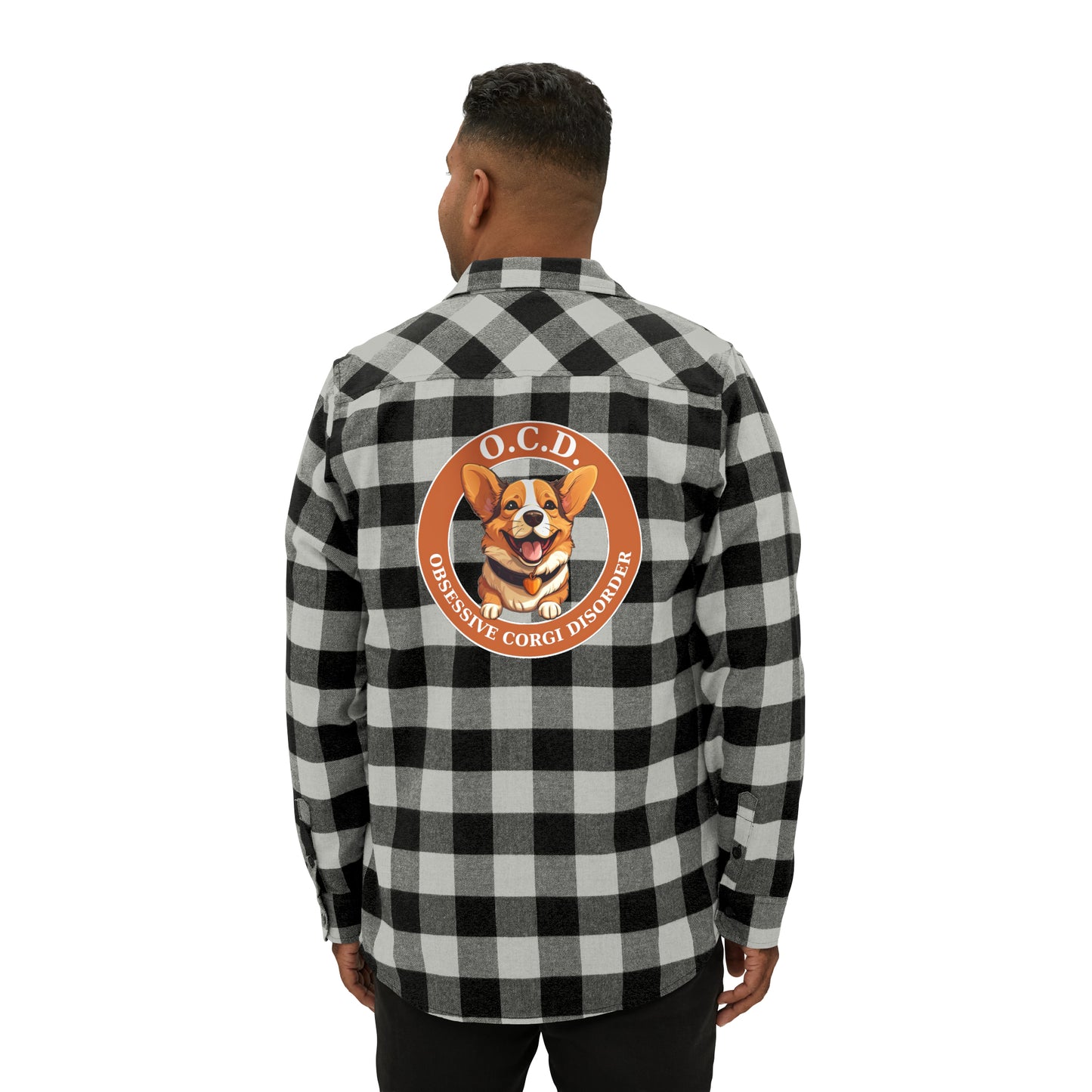O.C.D. Obsessive Corgi Disorder - Flannel Shirt