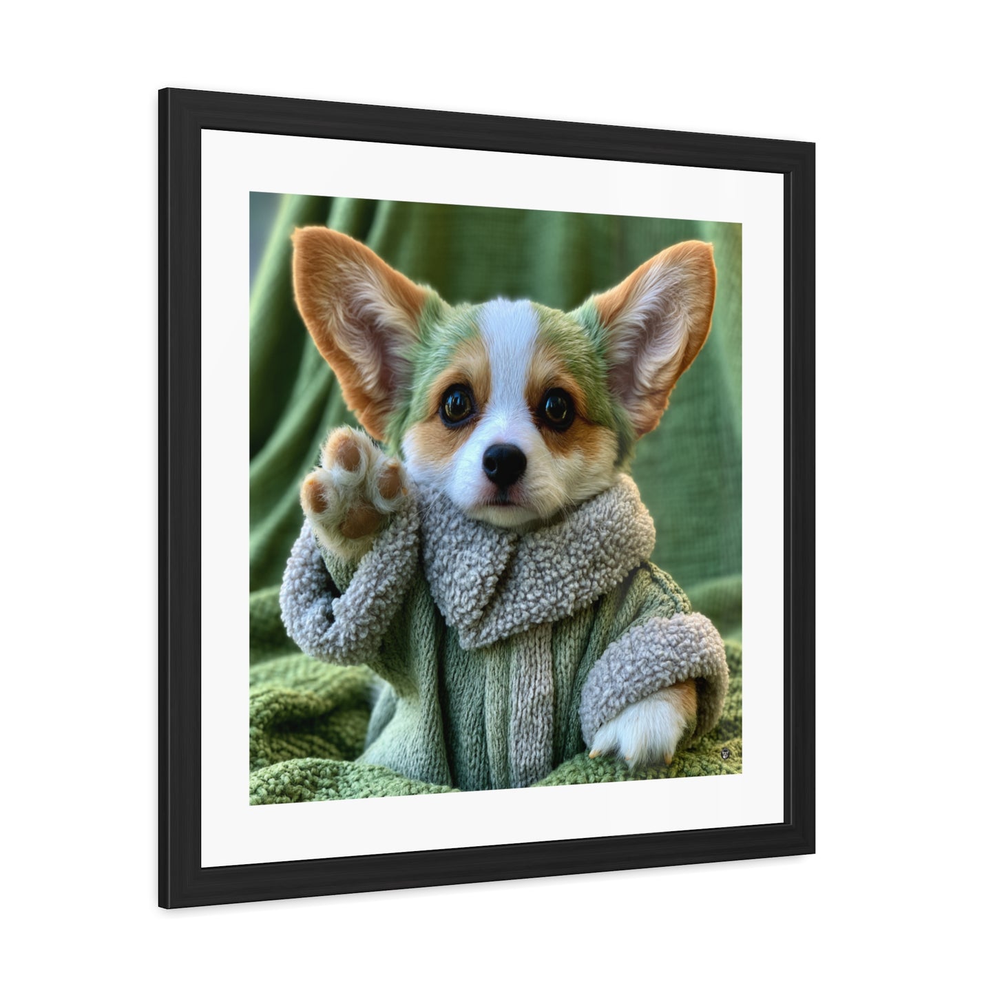 Grogu the Corgi Framed Print
