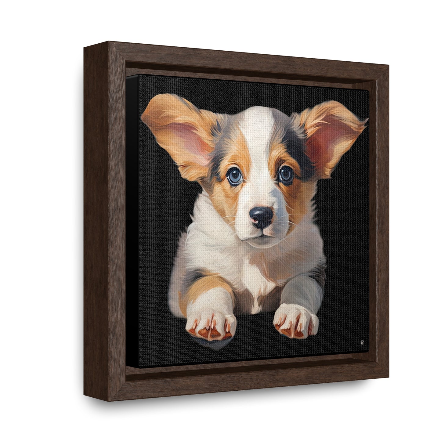 Puppy Portrait - Framed on Canvas