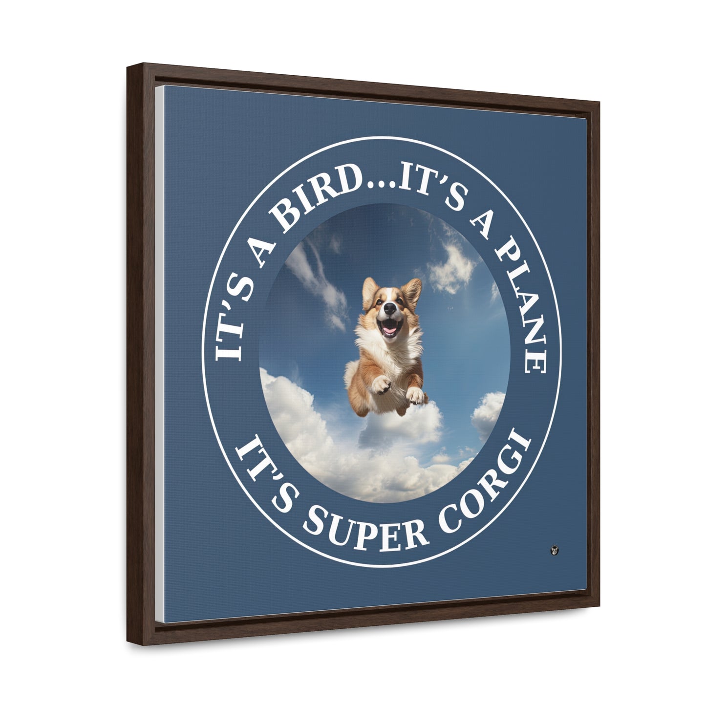 Super Corgi - Framed on Canvas