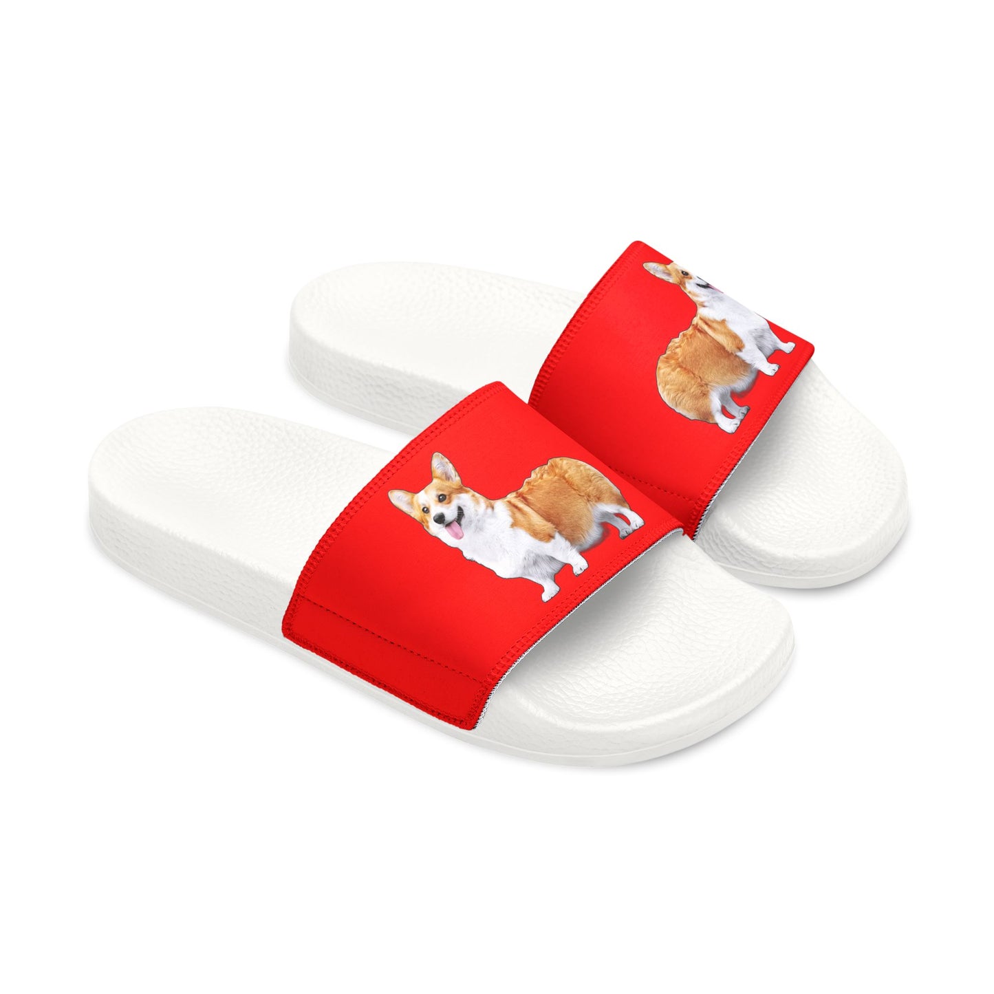 Best in Show Classic Corgi Women's Slide Sandals - Casual Pool & Beach Slides