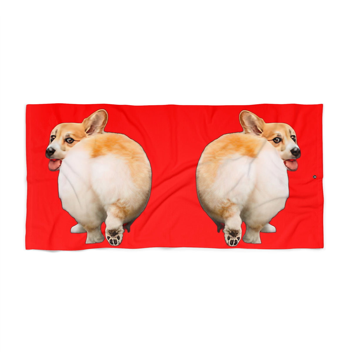 Baby Got Back - Corgi Butt Strut Beach Towel - Red Pool Wrap