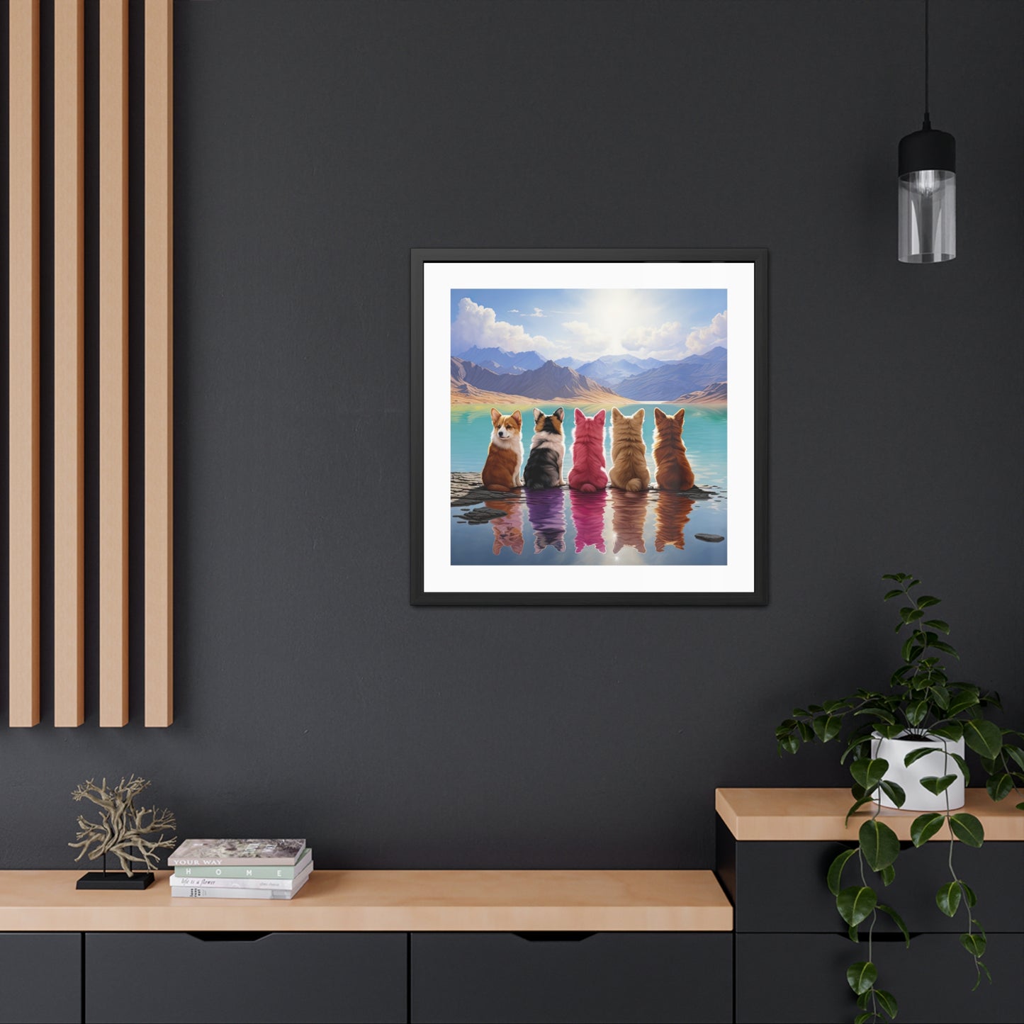 Corgi Lake - Framed Print