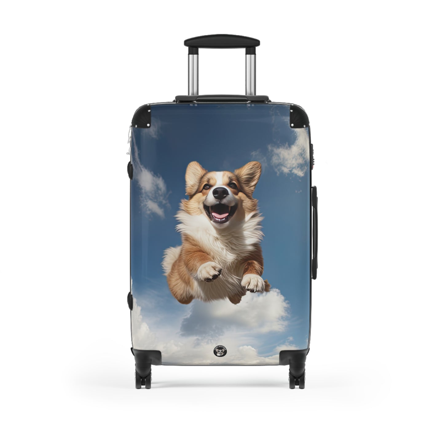 Super Corgi In The Sky Travel Suitcases – Flying Corgi Rolling Luggage