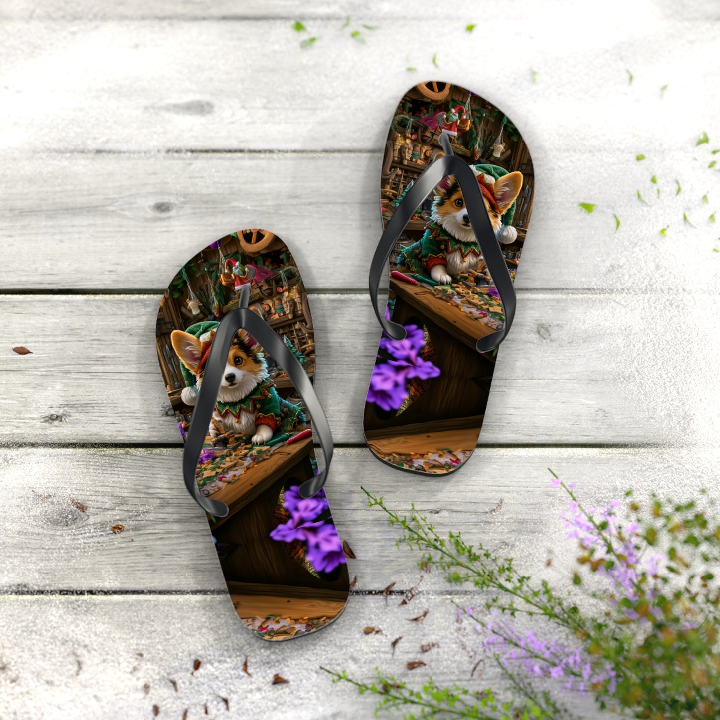 Santa's Little Helper Flip-Flops