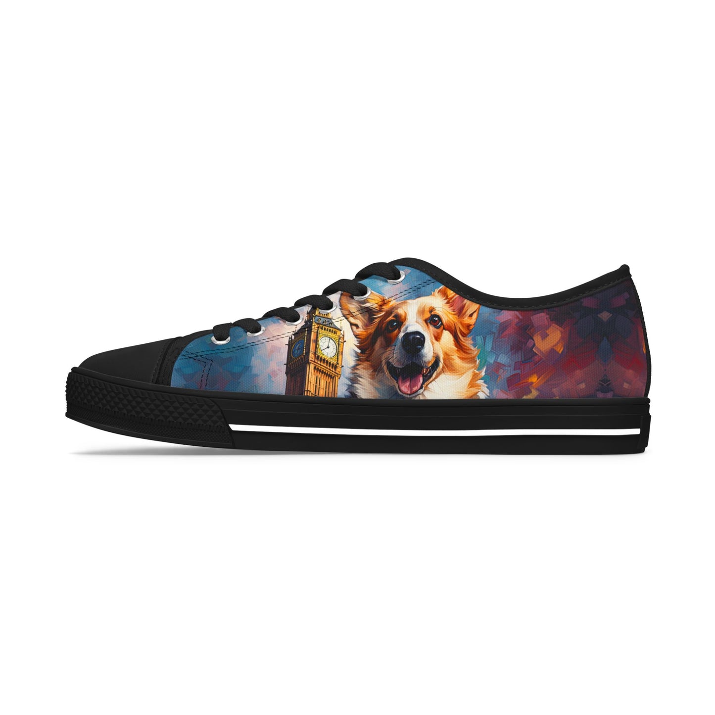 Corgi & Ben London Themed Low Top Casual Canvas Sneakers