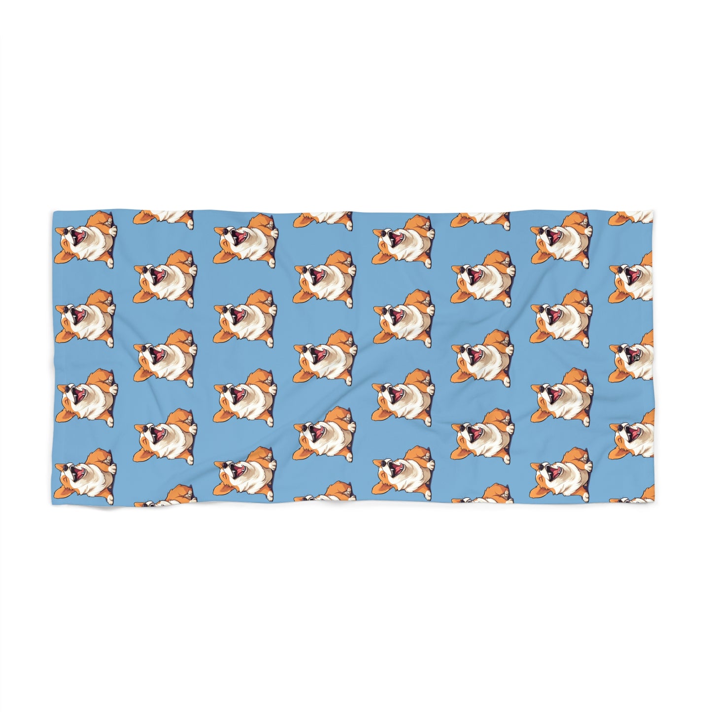 Comical Corgi Beach Towel