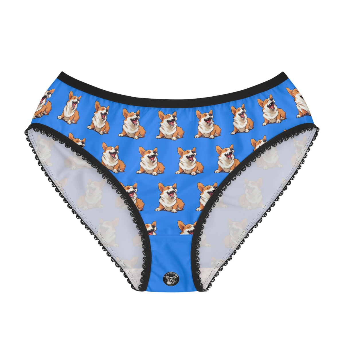 Comical Corgi All Smiles Repeater Pattern Panties! - Cute Corgi Undies