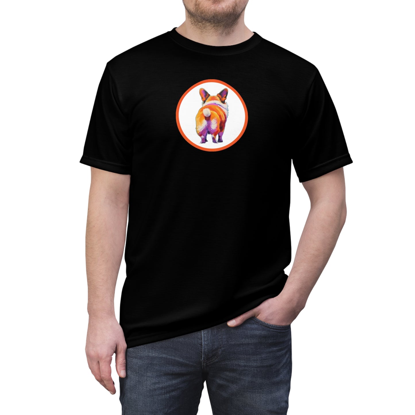 Corgi Butt T-Shirt in Black