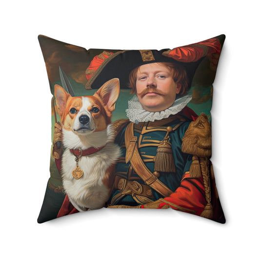 First Royal Corgi - Throw Pillow