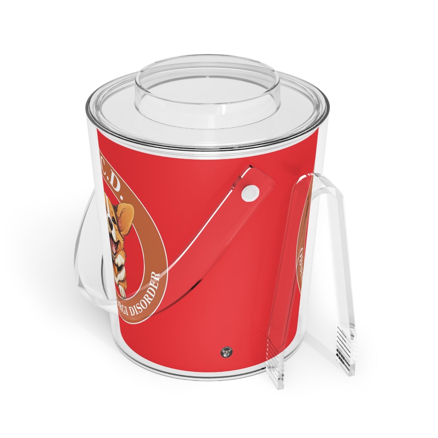 O.C.D. Obsessive Corgi Disorder - Ice Bucket with Tongs
