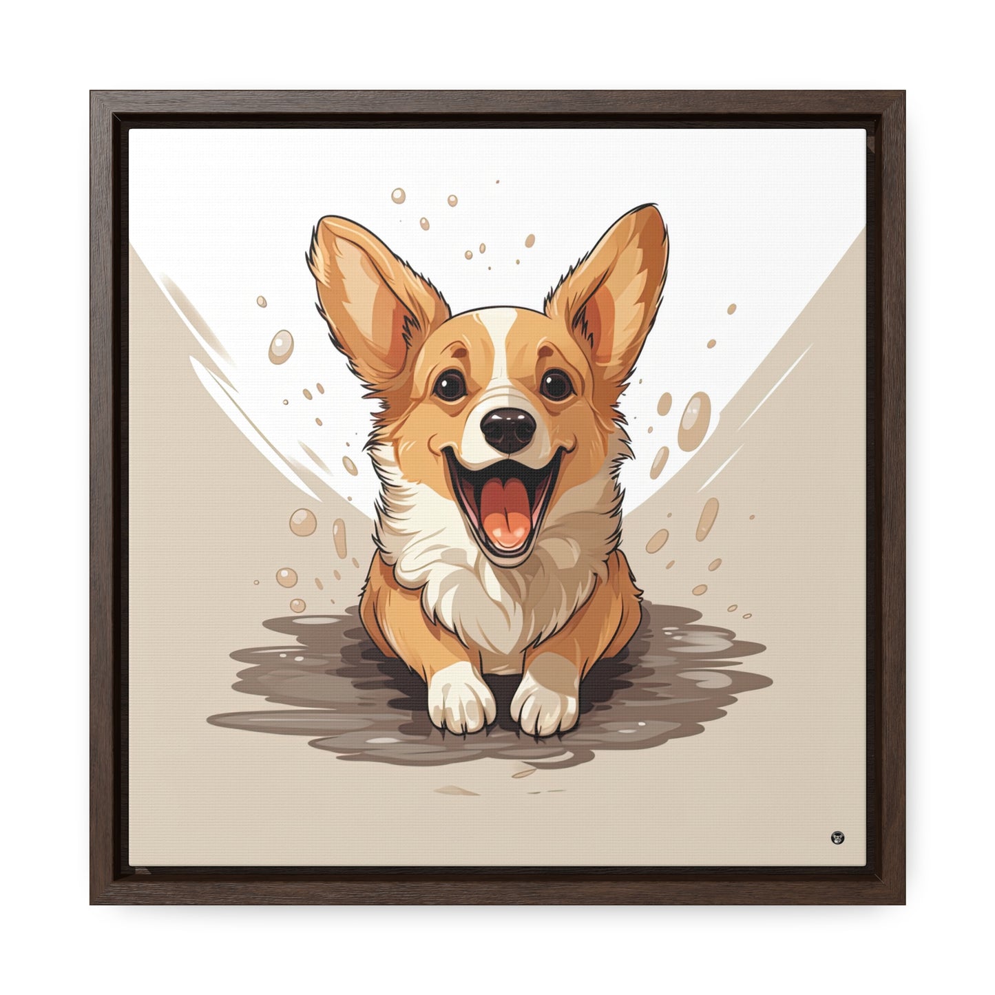 Corgi Cuteness - Framed on Canvas