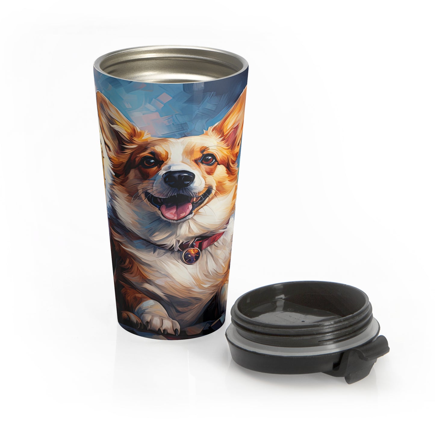 Corgi and Ben - Travel Mug
